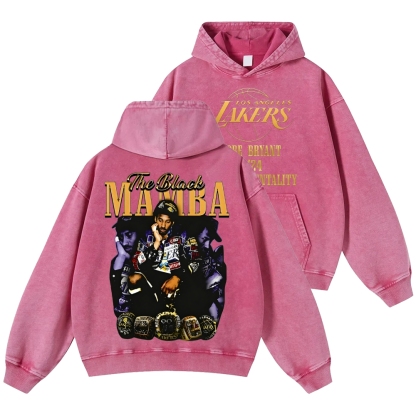 Unisex Casual Printed Double-sided Washed Hoodie 2512006005