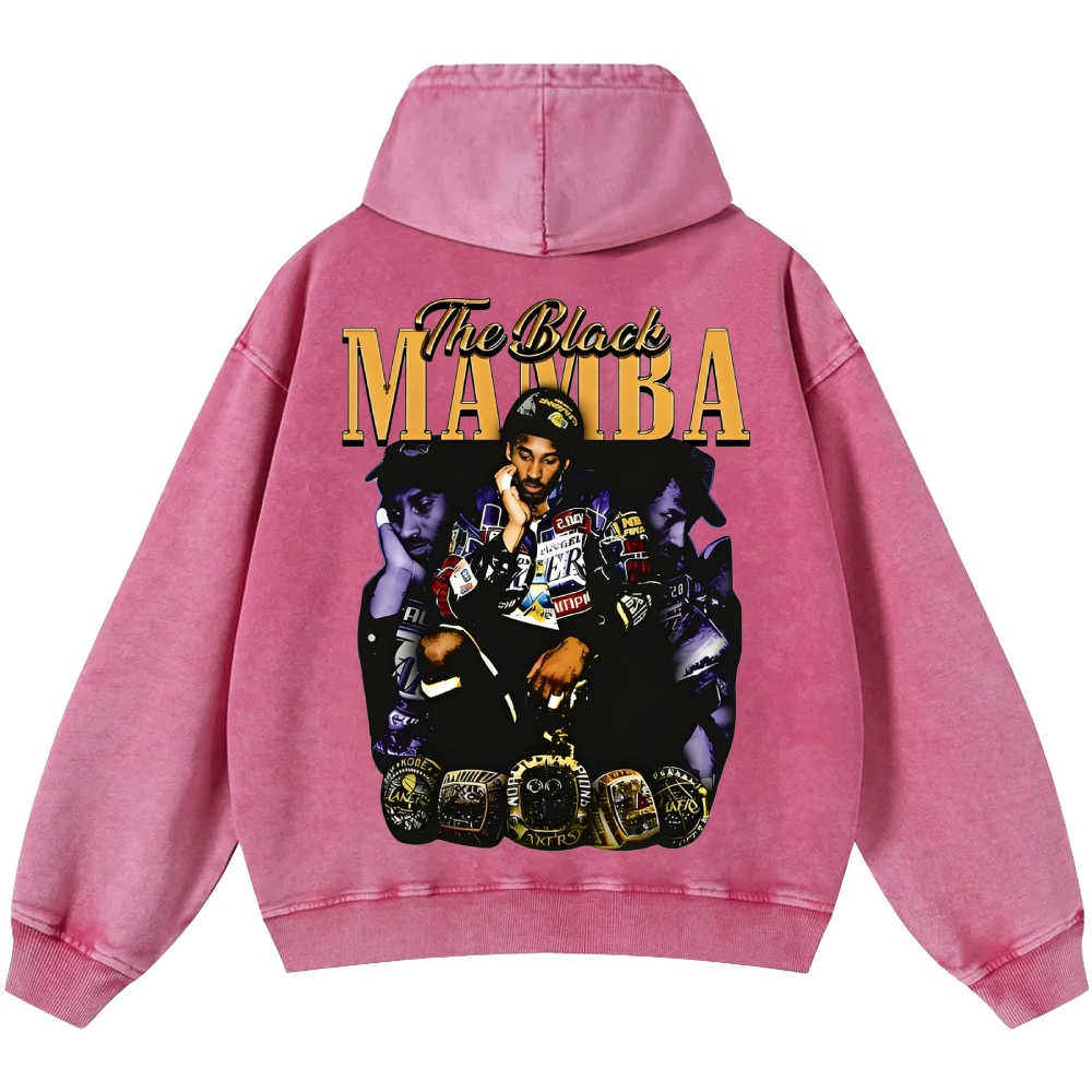 Unisex Casual Printed Double-sided Washed Hoodie 2512006005