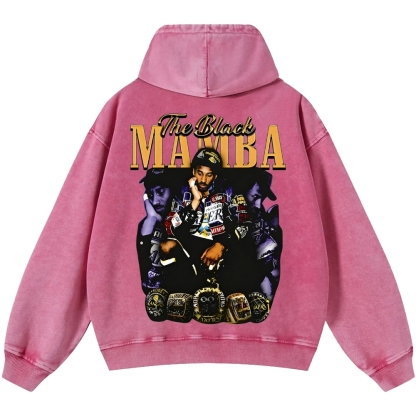 Unisex Casual Printed Double-sided Washed Hoodie 2512006005