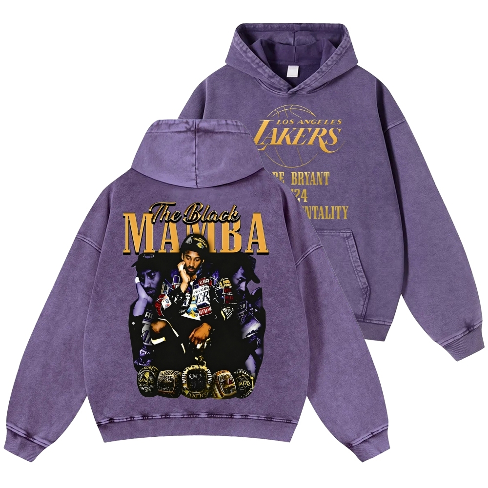 Unisex Casual Printed Double-sided Washed Hoodie 2512006005