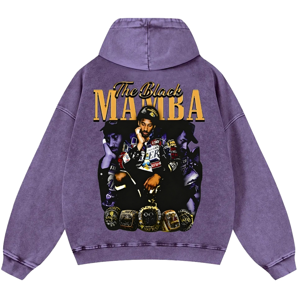 Unisex Casual Printed Double-sided Washed Hoodie 2512006005