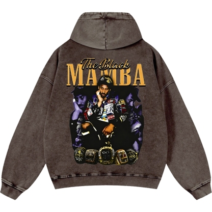 Unisex Casual Printed Double-sided Washed Hoodie 2512006005