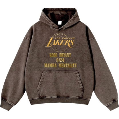 Unisex Casual Printed Double-sided Washed Hoodie 2512006005