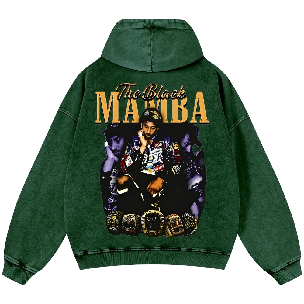 Unisex Casual Printed Double-sided Washed Hoodie 2512006005