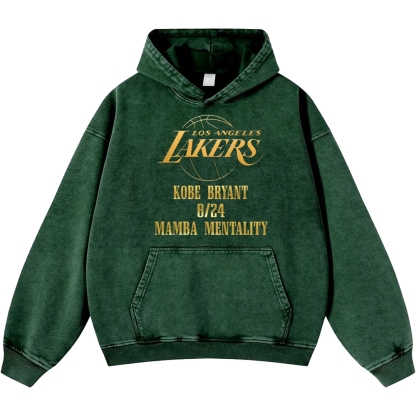 Unisex Casual Printed Double-sided Washed Hoodie 2512006005