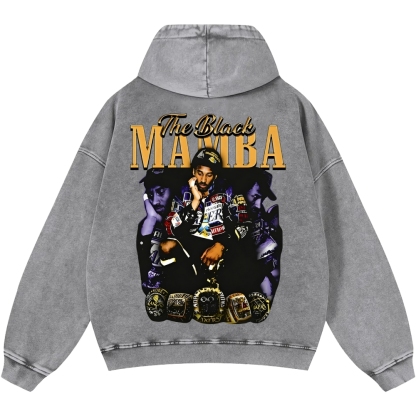 Unisex Casual Printed Double-sided Washed Hoodie 2512006005