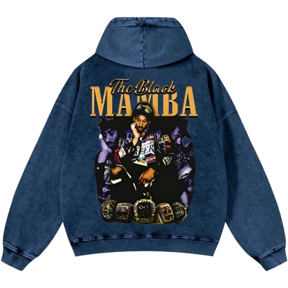 Unisex Casual Printed Double-sided Washed Hoodie 2512006005