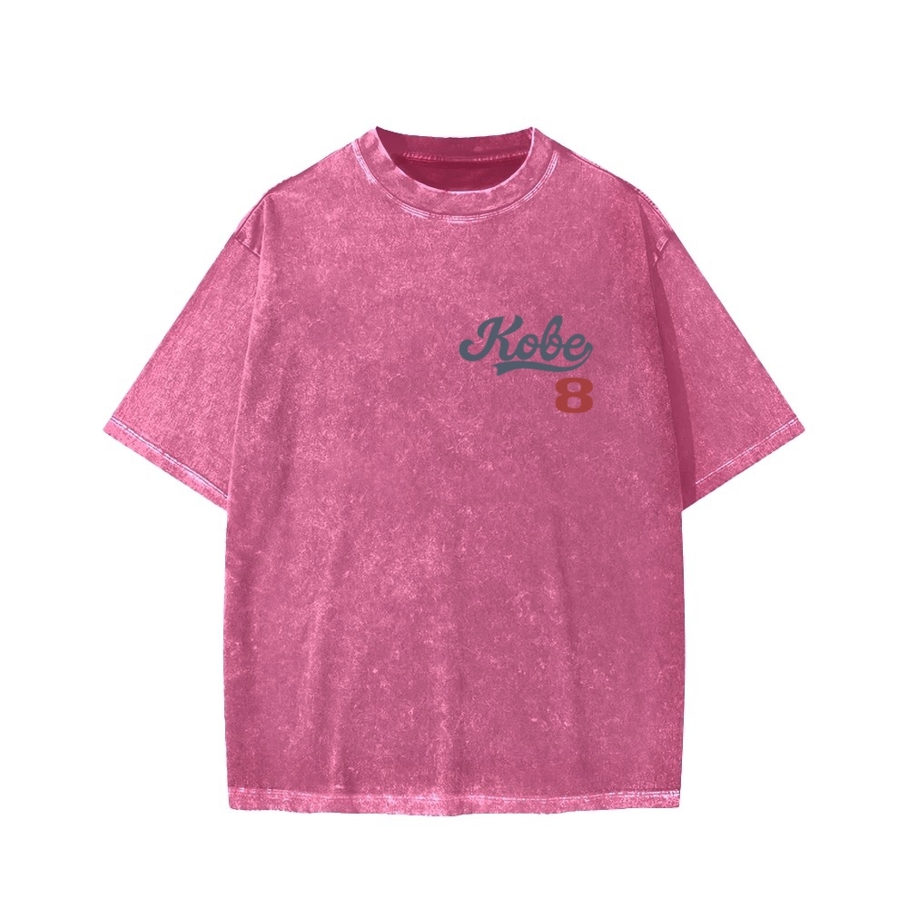 DODGERS KOBE Unisex Vintage Style Loose Fit Printed Washed Tee