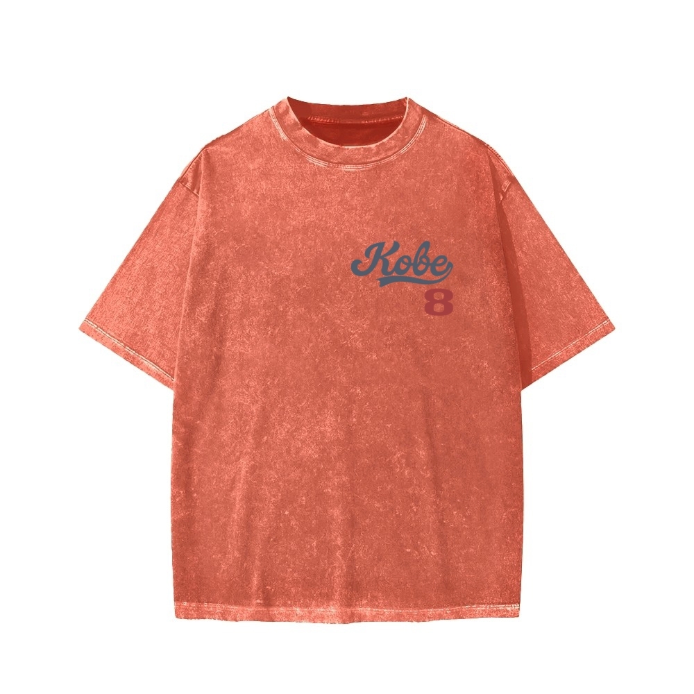 DODGERS KOBE Unisex Vintage Style Loose Fit Printed Washed Tee