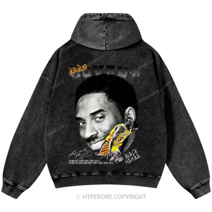 Kobe Bryant Unisex Casual Printed Double-sided Washed Hoodie