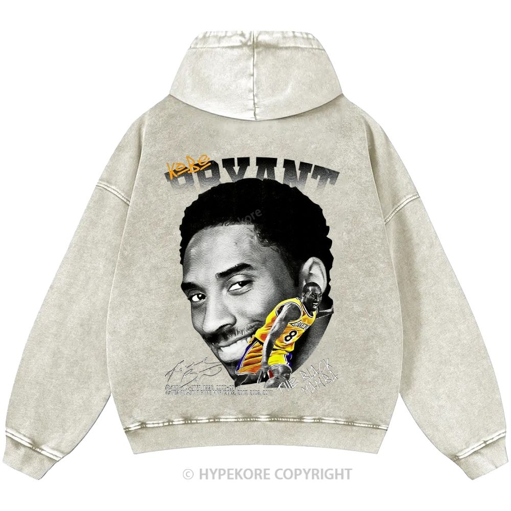 Kobe Bryant Unisex Casual Printed Double-sided Washed Hoodie