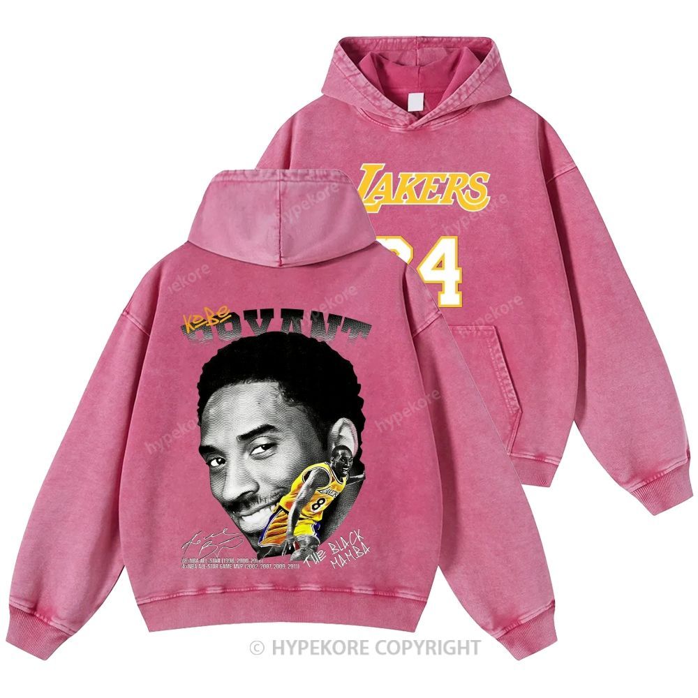 Kobe Bryant Unisex Casual Printed Double-sided Washed Hoodie