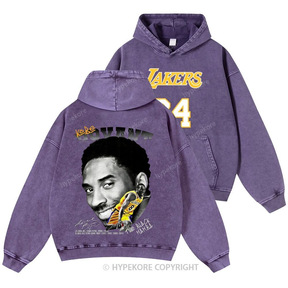 Kobe Bryant Unisex Casual Printed Double-sided Washed Hoodie