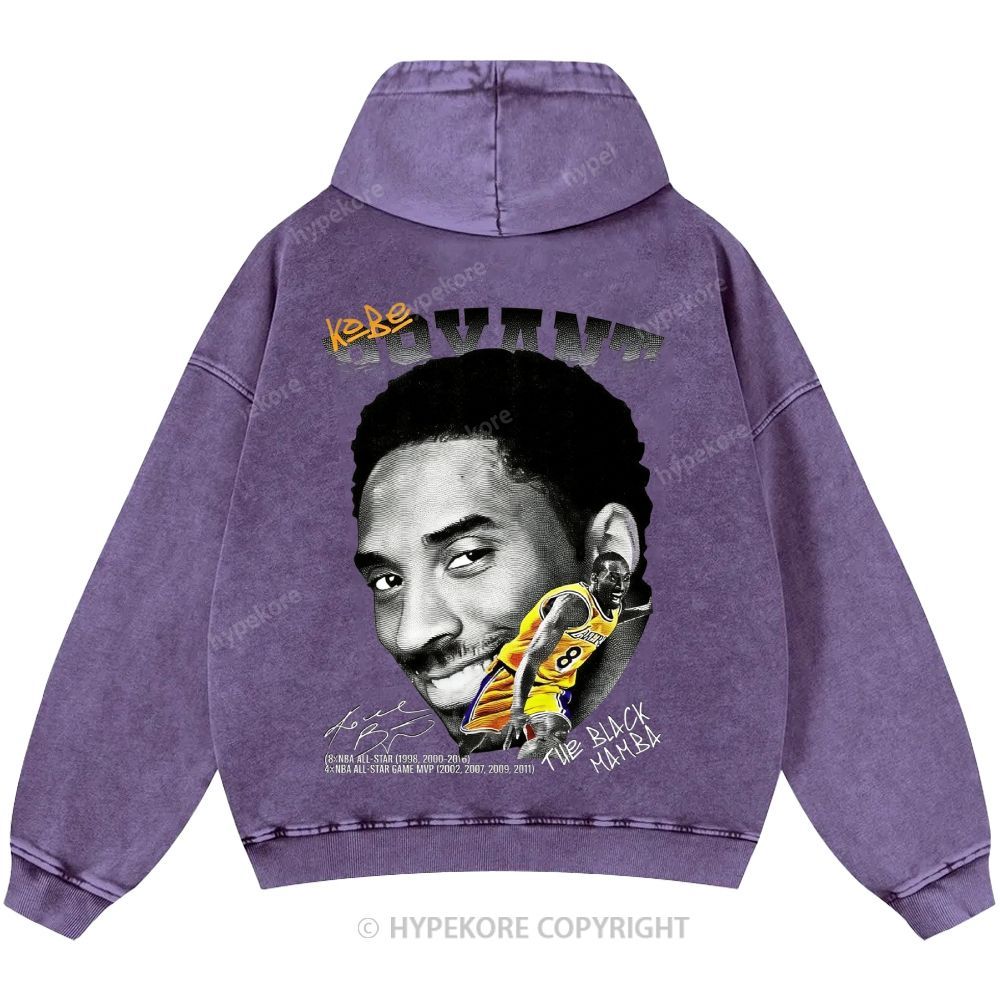 Kobe Bryant Unisex Casual Printed Double-sided Washed Hoodie
