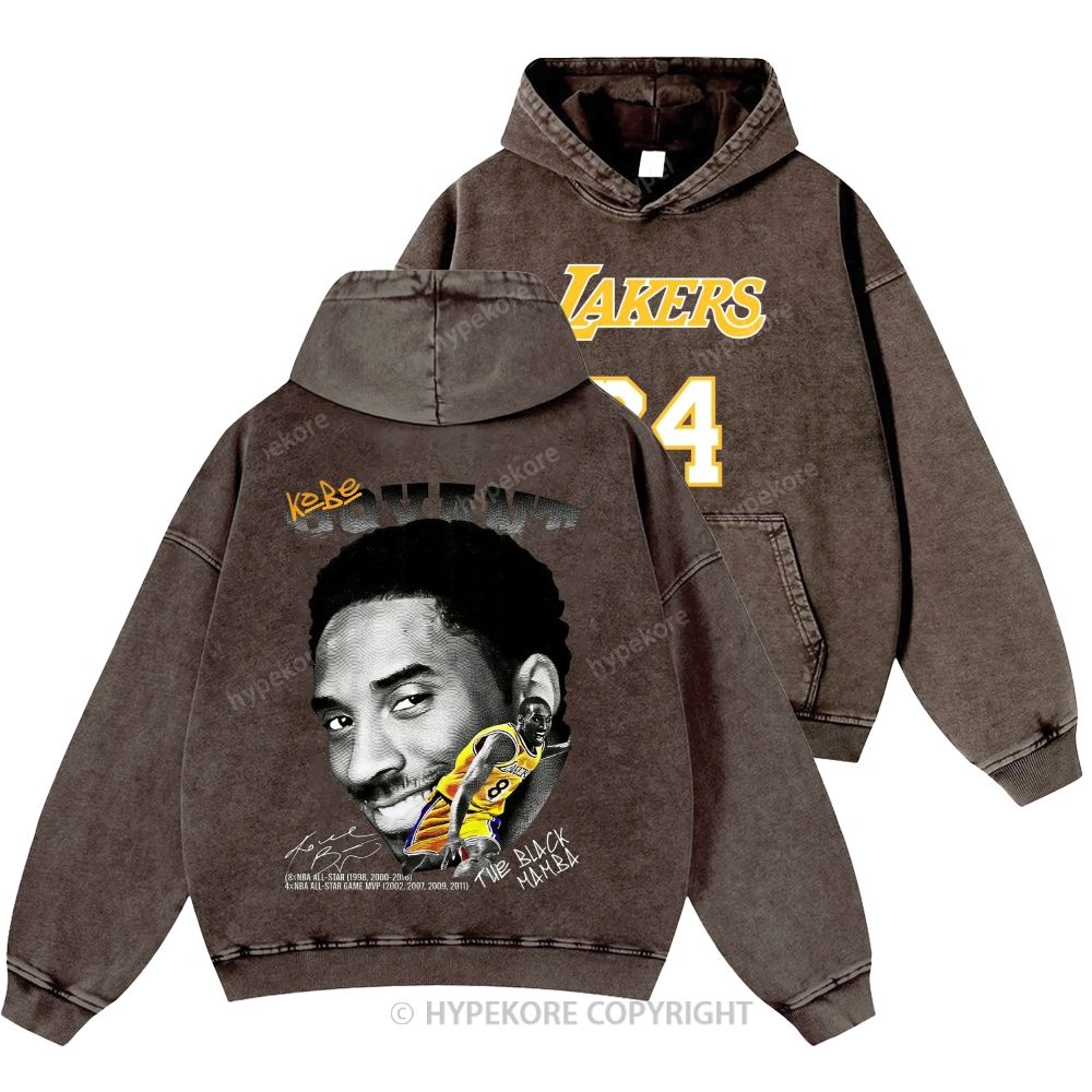 Kobe Bryant Unisex Casual Printed Double-sided Washed Hoodie