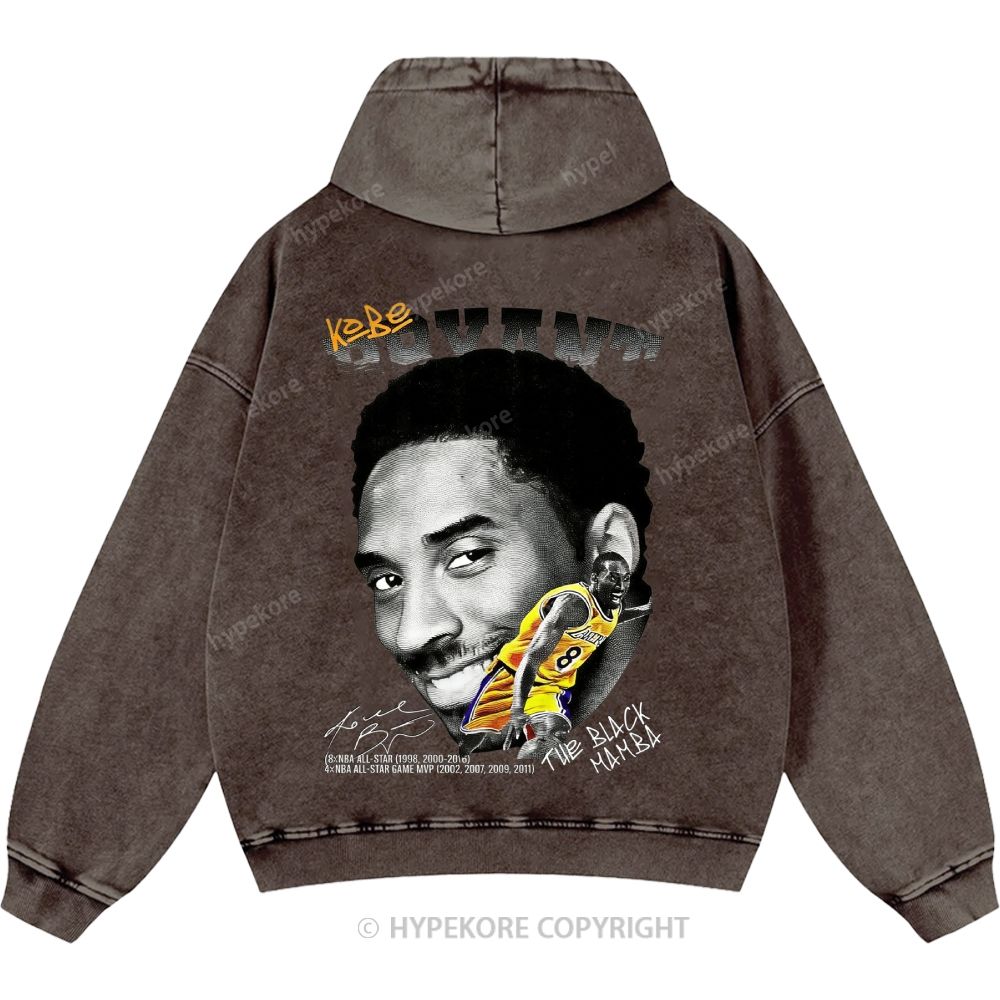 Kobe Bryant Unisex Casual Printed Double-sided Washed Hoodie