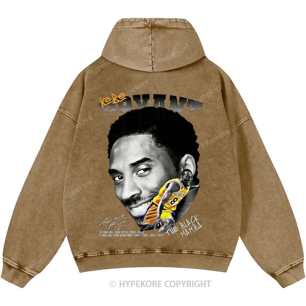 Kobe Bryant Unisex Casual Printed Double-sided Washed Hoodie