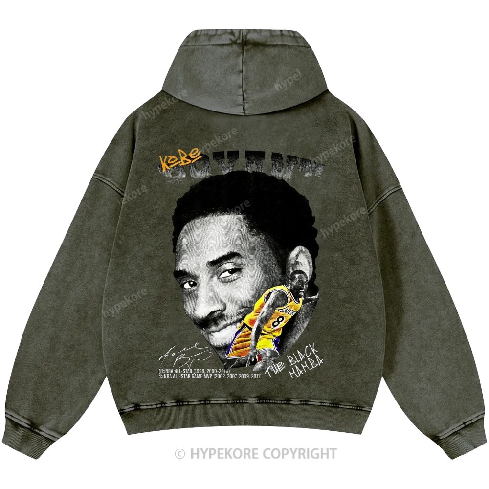 Kobe Bryant Unisex Casual Printed Double-sided Washed Hoodie