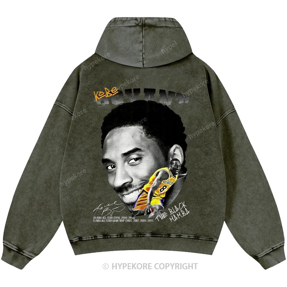 Kobe Bryant Unisex Casual Printed Double-sided Washed Hoodie