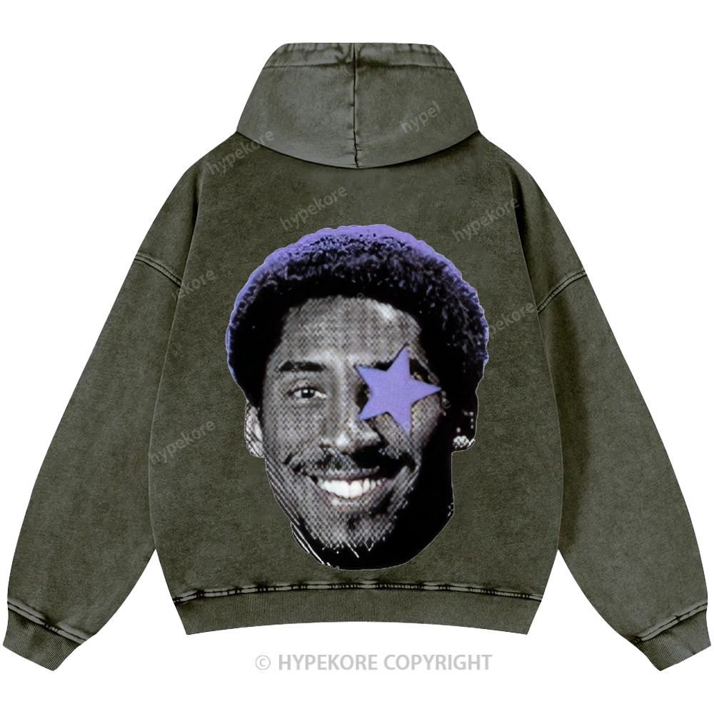 Kobe Bryant Unisex Casual Printed Double-sided Washed Hoodie
