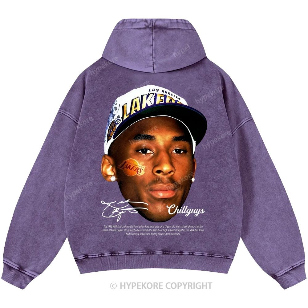 Kobe Bryant Unisex Casual Printed Double-sided Washed Hoodie