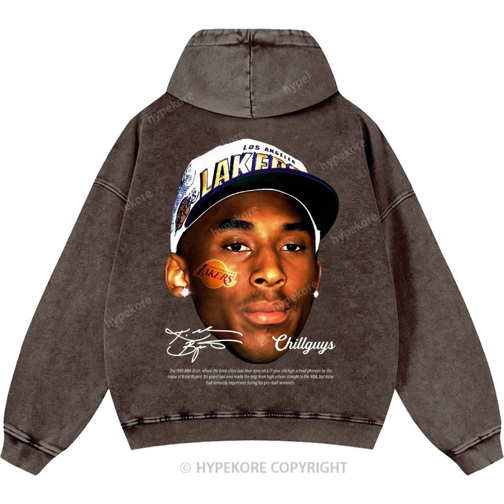 Kobe Bryant Unisex Casual Printed Double-sided Washed Hoodie