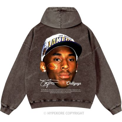 Kobe Bryant Unisex Casual Printed Double-sided Washed Hoodie