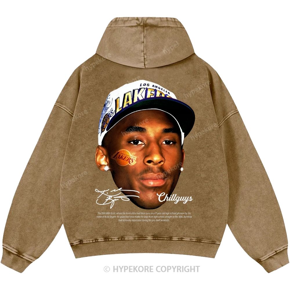 Kobe Bryant Unisex Casual Printed Double-sided Washed Hoodie