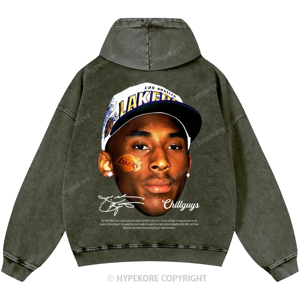Kobe Bryant Unisex Casual Printed Double-sided Washed Hoodie