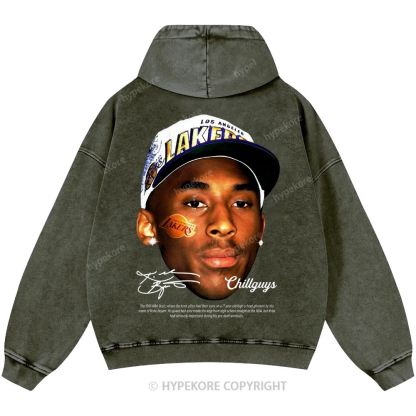 Kobe Bryant Unisex Casual Printed Double-sided Washed Hoodie