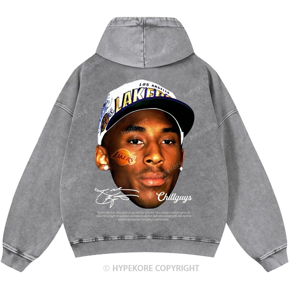 Kobe Bryant Unisex Casual Printed Double-sided Washed Hoodie