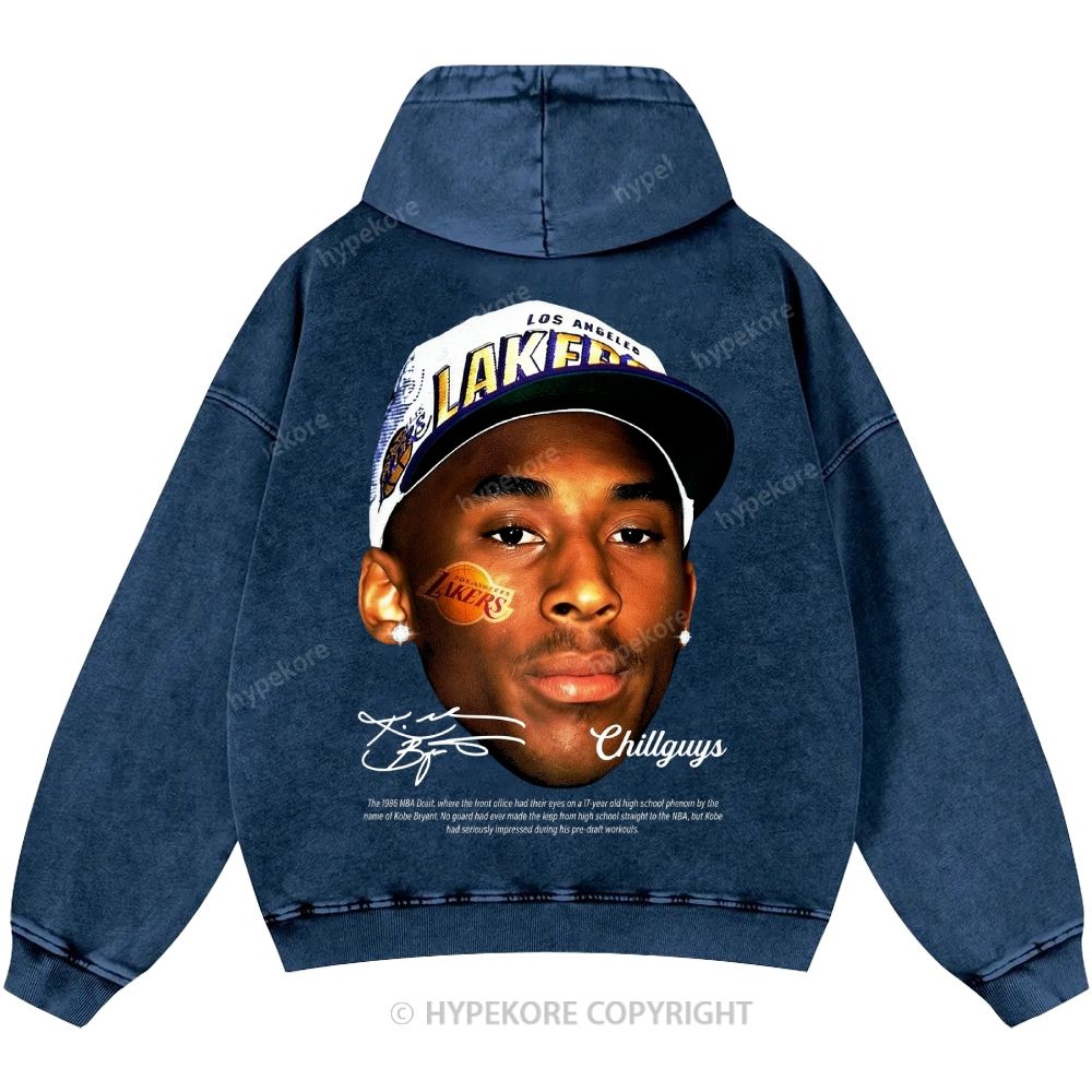 Kobe Bryant Unisex Casual Printed Double-sided Washed Hoodie