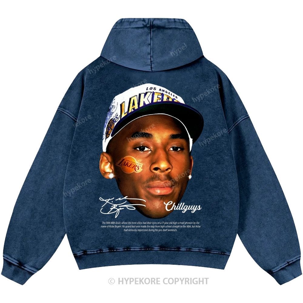 Kobe Bryant Unisex Casual Printed Double-sided Washed Hoodie
