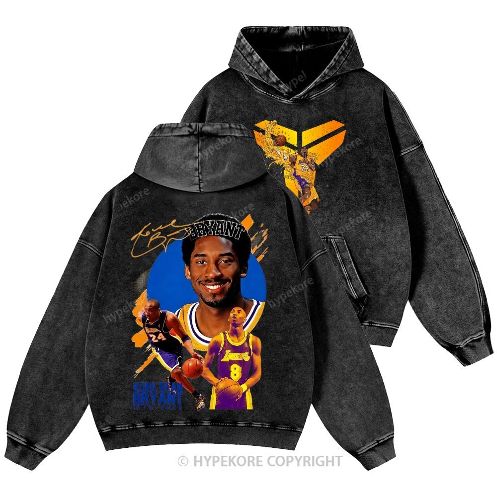 Kobe Bryant Unisex Casual Printed Double-sided Washed Hoodie