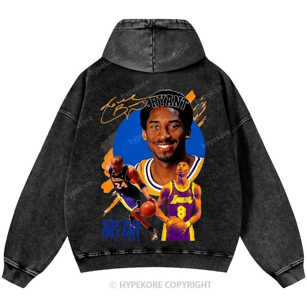 Kobe Bryant Unisex Casual Printed Double-sided Washed Hoodie