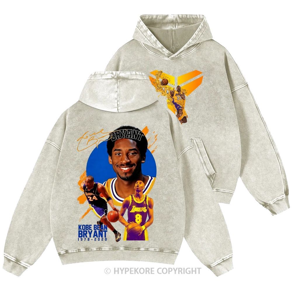 Kobe Bryant Unisex Casual Printed Double-sided Washed Hoodie
