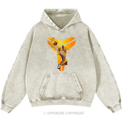 Kobe Bryant Unisex Casual Printed Double-sided Washed Hoodie