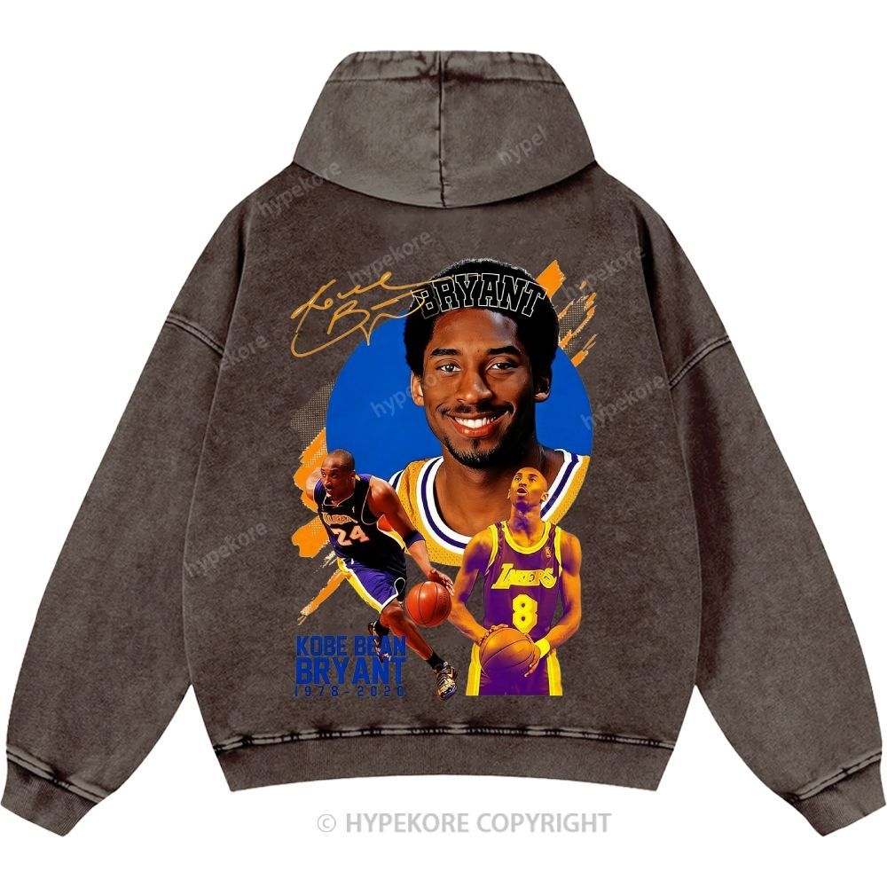 Kobe Bryant Unisex Casual Printed Double-sided Washed Hoodie