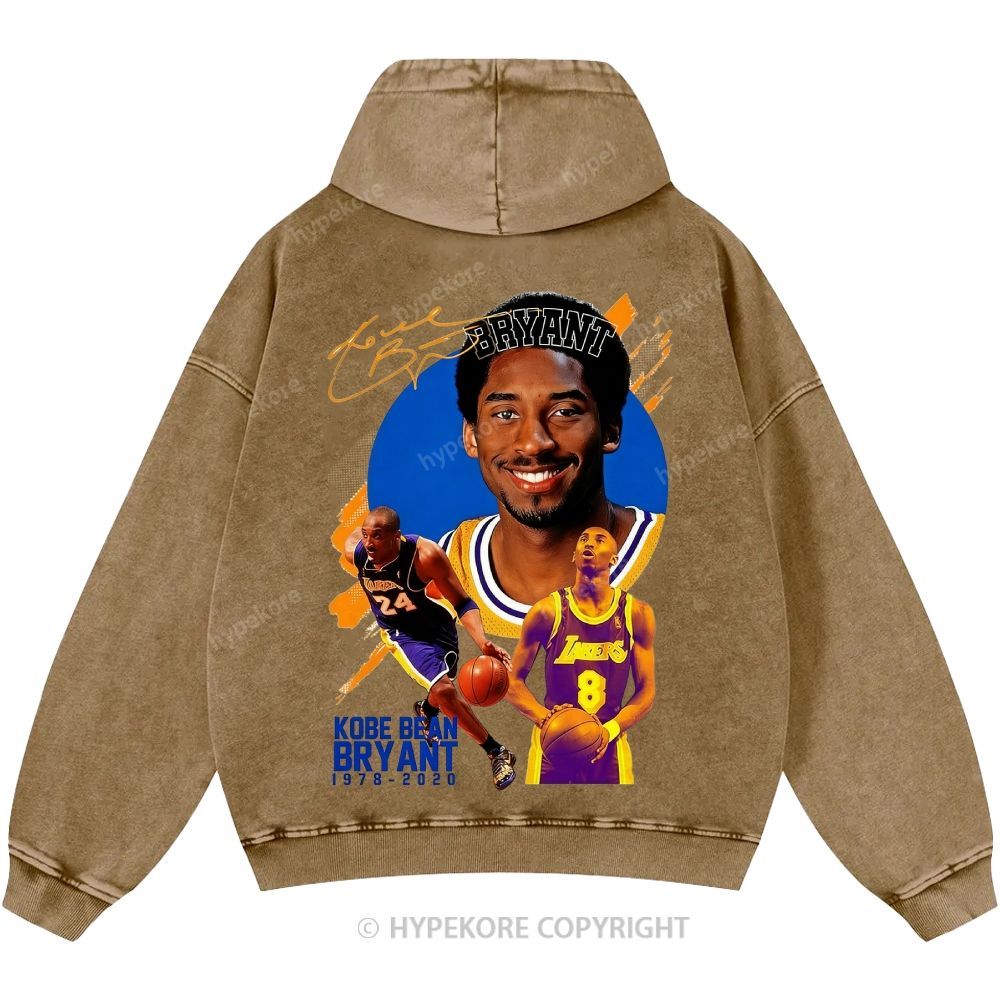 Kobe Bryant Unisex Casual Printed Double-sided Washed Hoodie