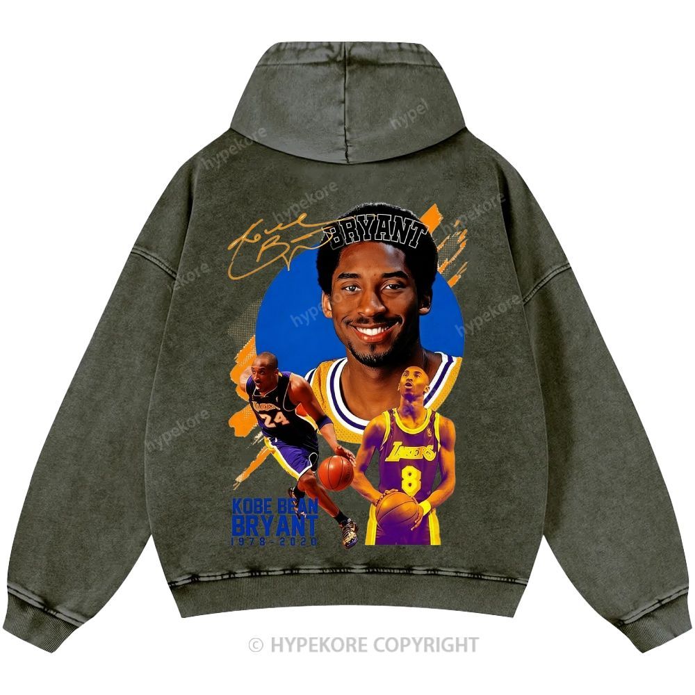 Kobe Bryant Unisex Casual Printed Double-sided Washed Hoodie