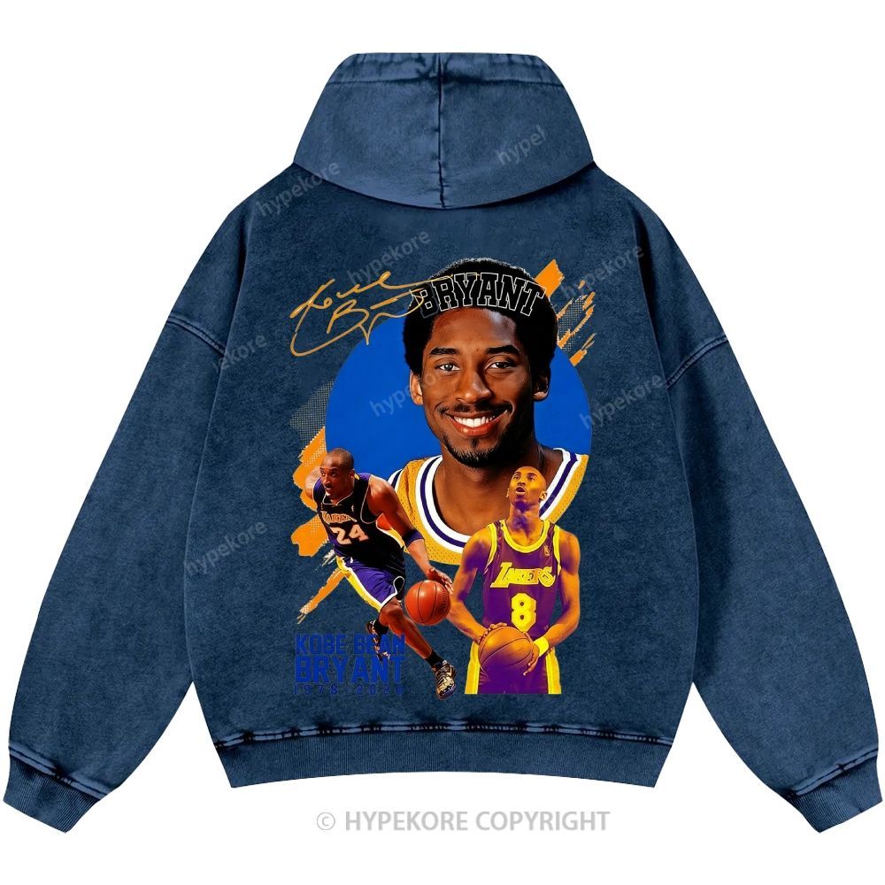 Kobe Bryant Unisex Casual Printed Double-sided Washed Hoodie