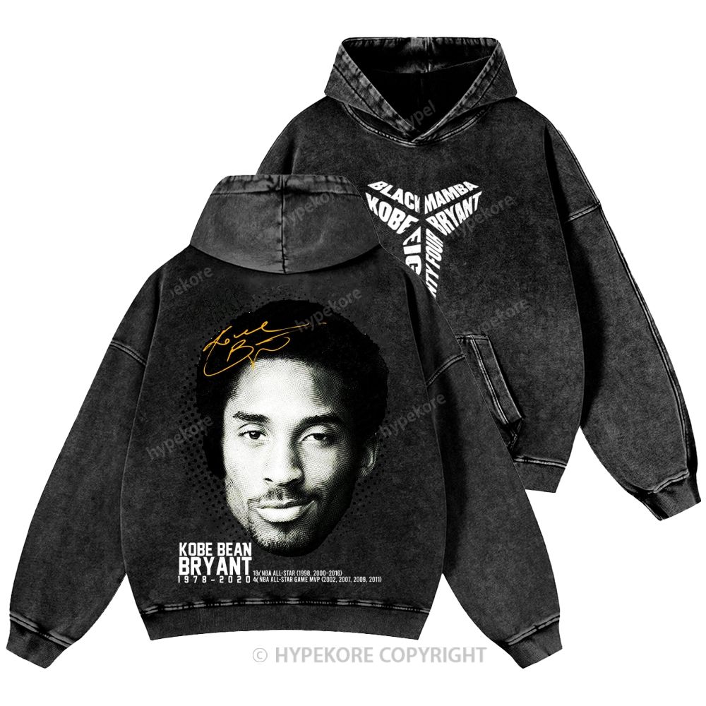 Kobe Bryant Unisex Casual Printed Double-sided Washed Hoodie