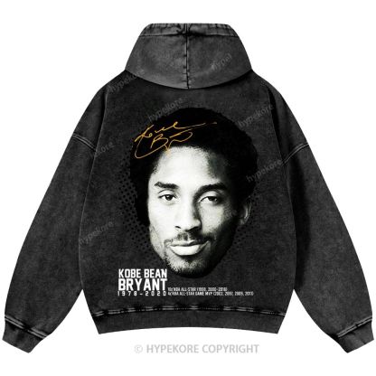 Kobe Bryant Unisex Casual Printed Double-sided Washed Hoodie
