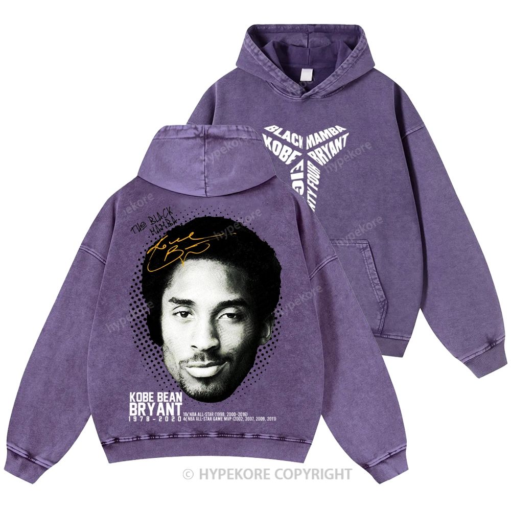 Kobe Bryant Unisex Casual Printed Double-sided Washed Hoodie
