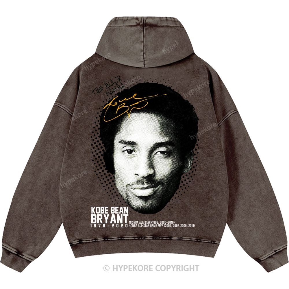 Kobe Bryant Unisex Casual Printed Double-sided Washed Hoodie