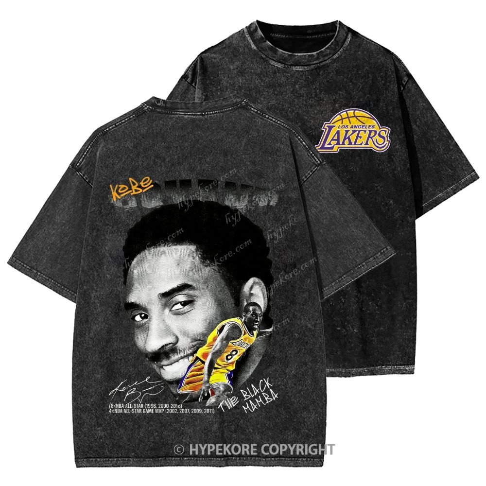Kobe Bryant Unisex Printed Washed Tee