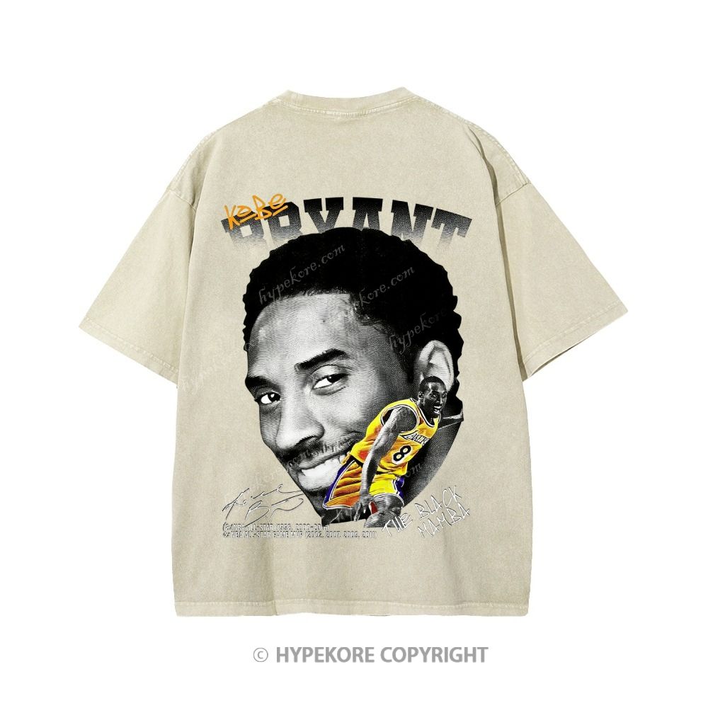 Kobe Bryant Unisex Printed Washed Tee