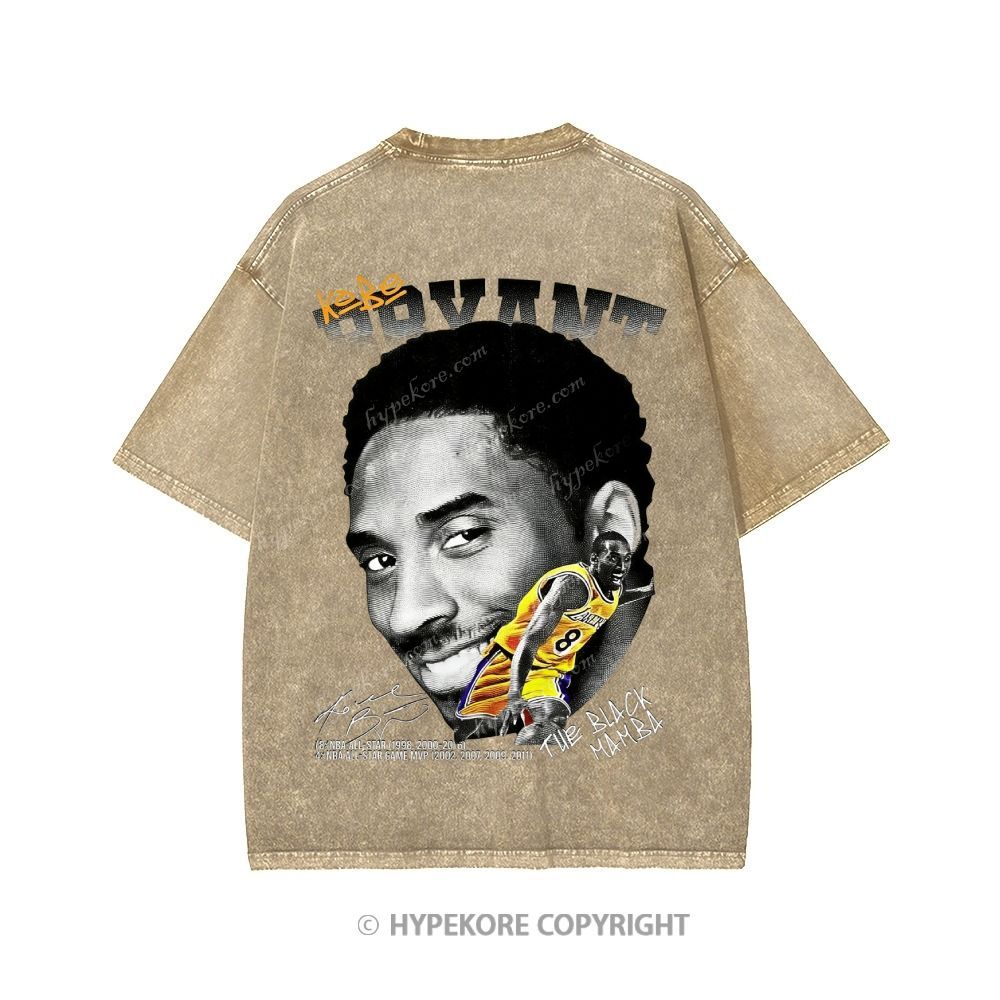 Kobe Bryant Unisex Printed Washed Tee