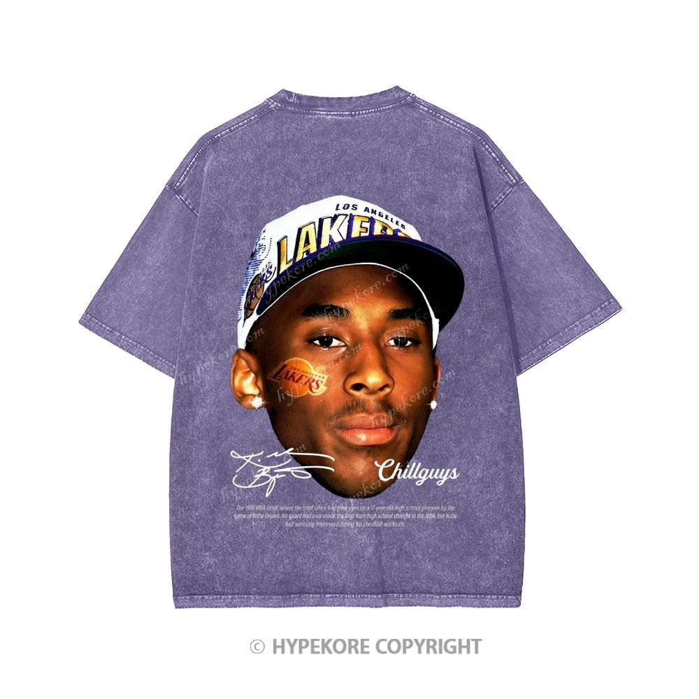 Kobe Bryant Unisex Printed Washed Tee