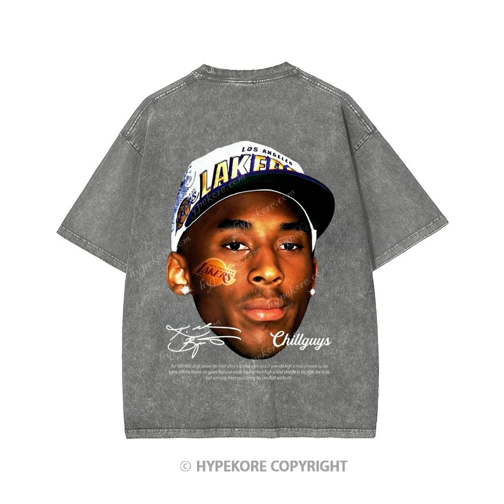 Kobe Bryant Unisex Printed Washed Tee